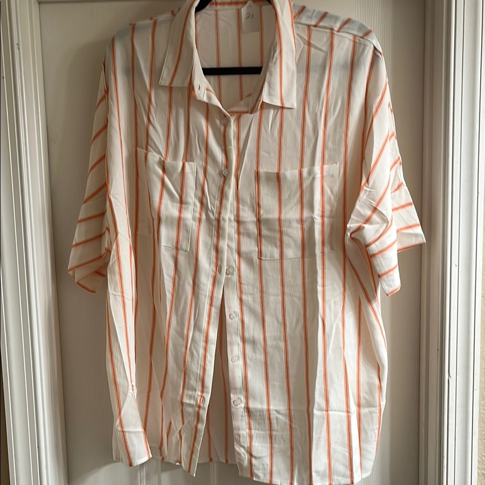 Striped Button-Up Shirt